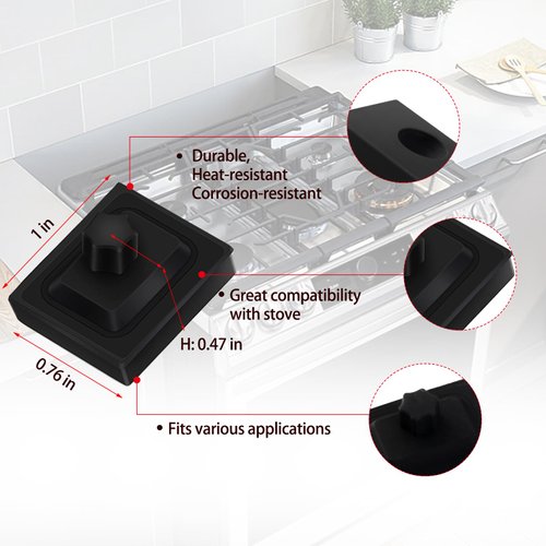 12Pcs 826885 Grate Rubber Feet Replacement for Wolf Range Stove Parts CG Series Gas Cooktop Grate Rubber Feet Support Bumpers Wolf Range Grate Rubber Foot Stove Top Protector Grate Pad replacement kit