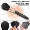 OMANIAC® Makeup Brushes Set Professional (12Pcs), Comfortable To Hold And Easy To Use. Eyeshadow, Blush, Powder, Foundation, Blending, Full Face Make up Brushes Set With Makeup Brushes Holder. (Rose Gold and Black)