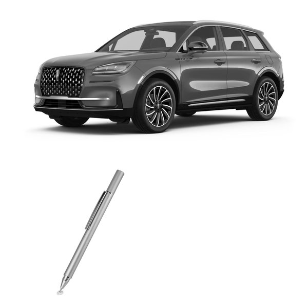 BoxWave Stylus Pen Compatible with Lincoln 2024 Corsair Display (13.2 in) - FineTouch Capacitive Stylus, Super Precise Stylus Pen - Metallic Silver