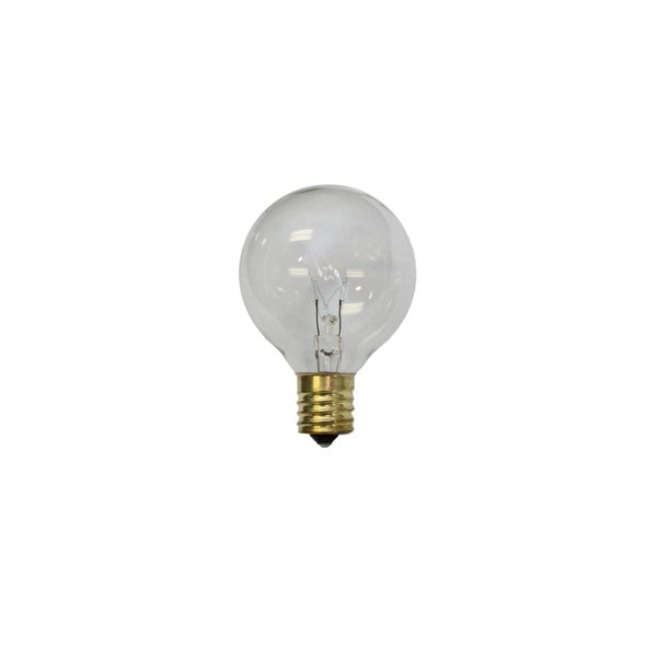 Sival - Replacement Globe Light Bulb, G50, 7W/130V, E17 (C9) Intermediate Base, Clear, 25 Pack (G16-1/2)