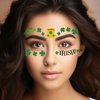HokiiS 10Pack St. Patrick's Day Temporary Face Tattoos, Shamrock Green Face Tattoo Stickers Ireland Tattoos for St. Patrick's Day Irish Parade and Celebration Party Favor Decoration Supplies