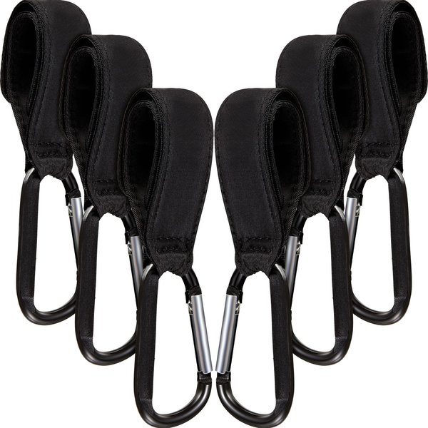 6 Pack Baby Stroller Hooks for Hanging Diaper Bags Stroller Clips for Bags Multipurpose Hooks for Grocery Shopping Bags Stroller Accessories Pram Buggy Clips Straps Hook