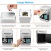 Renvdsa Electronic Password Piggy Bank Cash Coin Can Auto Scroll Paper Money Saving Box Toy for 6 7 8 9 10 11 12 Years Old Kids Gifts (Silvery)