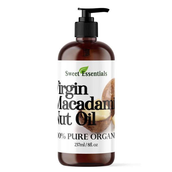 Organic Unrefined Macadamia Nut Oil | 8oz Imported From Italy | 100% Pure | Food Grade | Offers Relief From Dry, Cracked Skin, Eczema, Psoriasis, Dermatitis, Rosacea & More | Best Natural Moisturizer