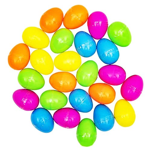The Dreidel Company Easter Eggs Filled with Toy Cars Bulk Colorful Bright Plastic Easter Eggs, Perfect for Easter Egg Hunt, Surprise Egg, Easter Hunt, 2.5" Assorted Colors (20-Pack)