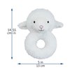 Doindute Baby Lamb Soft Rattle Toy, Sheep Plush Infant Shaker Rattle Easy-Grasp Stuffed Animal Toy, Gifts for Newborns Babies Toddlers Boys Girls, White, 5.5 Inches
