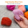 Coitak 72 Colors Fibre Wool Yarn Roving for Needle Felting Hand Spinning DIY Craft Materials