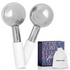 Ice Globes for Face - Ice Roller for Face & Puffy Eyes - Ice Face Roller - Cryo Sticks for Face Beauty - Face Ice Roller for Eyes - Facial Ice Globes for Facials - Cryotherapy Silver Facial Globes