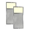 2-PACK Air Filter Factory 6-7/8 x 17-1/8 x 3/8 Inches Range Hood Aluminum Lens Grease Filters