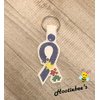 Autism Awareness Ribbon Hand Sanitizer Holder and/or Lip Balm Holder and/or Key Fob