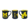 RFSJ Michigan Wolverines Ceramic 16 oz Relief (3D) Mug, Blue