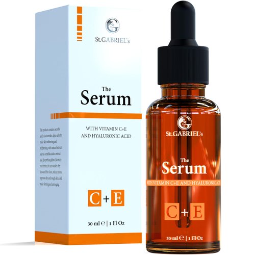 St.GABRIEL's Face Serum with Vitamin C & E - Skin Brightening & Dark Spot Face Serum, Discoloration Correcting Serum, Face Serum for Women, Vegan, Skin Brightening Serum for Radiant Glow, 1 Fl Oz
