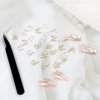 ANGNYA 30Pcs Alloy Butterfly Nail Charms 3D Metal Butterfly Nail Gems Nail Rhinestones Shiny Crystal Nail Art Charms Nail Charms for Acrylic with tweezer for Nail Decoration Supplies