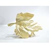 Medium size gold textured metal leaf hair claw clip jaw clip (Primary color: Matte Gold)