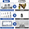 SAE & Metric Stainless Steel Rivet Nut Kits, JROUTH 380pcs Rivnuts & Nutsert Assortment, Sizes 8-32 10-24 1/4"-20 3/8"-16 5/16"-18 M3 M4 M5 M6 M8 M10