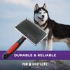 Paw Brothers Professional Grade Extra Long Slicker Brush - Ergonomic Handle, Removes Loose Undercoat and Tangles for Dogs