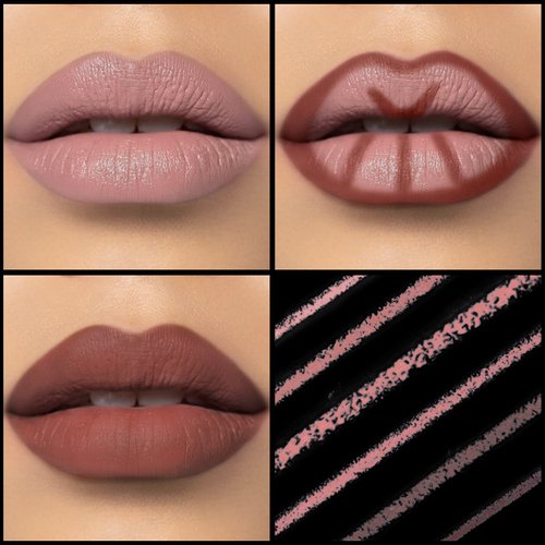 FOCALLURE NOT YOUR Sweetheart Lip Liner, Duo-head Lip Liner Pencil with Brush, Ultra Fine Lip Pencil, Smooth, Define, Shape & Fill Lips, 04 SPOILED BABE