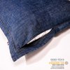 ELEGANT LIFE HOME 100% Cotton Washed Yarn Dyed Denim Euro Sham Cover 26'' x 26'' Throw Pillow Cover (1 pc, Dark Blue)