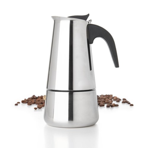 Mixpresso 6 Cup Greca Coffee Maker Stovetop Espresso Coffee Maker, Moka Coffee Pot with Coffee Percolator Design, Stainless Steel Stovetop Espresso Maker, Italian Coffee Maker 300ml/10oz