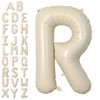 Letter Balloons Beige,40 Inch Letter R Balloons,A-Z Alphabet Name Foil Balloons,Big Single Cream Aluminum R Word Balloons Helium for Birthday,Anniversary,Baby Shower,Wedding Party Supplies Decorations