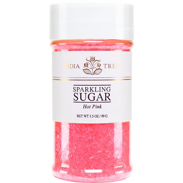 Pure Hot Pink Sparkling Sugar , Shimmery Sugar Sprinkles for Baking and Decorating, Small , 3.5 Oz Jar (Pack of 1)