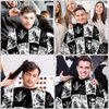 FEBSNOW Hair Cutting Cape Kit,Professional Barber Cape with Neck Duster Brush for Adults Waterproof Salon Cape with Adjustable Closure Snap Salon Barber Supplies 47x55 Inches(Black and White Plaid)