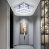 diisunbihuo Modern Crystal Chandelier 7.9 Inches Led Ceiling Light Mini Square Flush Mount Ceiling Light for Bedrooms Dinning Rooms Hallway(Changeable Color,15W)