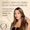 Olegna Scalp Massager Hair Growth Brush - Silicone Hair Scalp Massager - Shower & Shampoo Scalp Massager - Non slip Head Scrubber - Safe & Hygienic, Easy to Clean - Pink