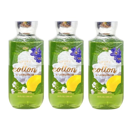 Generic Bath and Body Work Sheer Cotton & Lemonade Shea & Vitamin E Shower Gel Bundle - Lot of 3, green