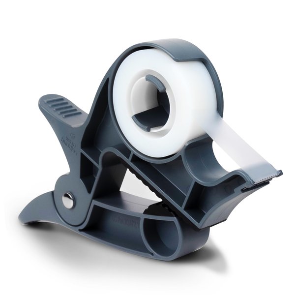 Wrap Buddies Tabletop Gift Wrapping Tool, 2 Clamps - Gift Wrap Clamp with Tape Dispenser for Easier Gift Wrapping This Holiday - Slate Grey