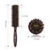 PERFEHAIR Round Boar & Nylon Bristle Hair Brush - 1.9 Inch, Small Styling Smooth, Shine Hairbrush for Blow Drying, Curling Men's and Women's Short, Medium, Thin, Fine Hair, Natural Wooden Handle