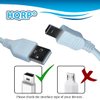 HQRP USB Power Cable (White) Compatible with NETGEAR Push2TV PTV3000 PTV3000-100NAS Wireless Display Adapters ; Ceton Echo Windows Media Center Extender, USB to Mini USB Cable