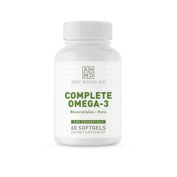 Dr. Amy Myers Complete Omega-3 Softgel – 1000mg of EPA/DHA - 170% More Bioavailable Than Leading Fish Oil Supplements - Supports Healthy Inflammatory Response – 60 Capsules, 2 Month Supply