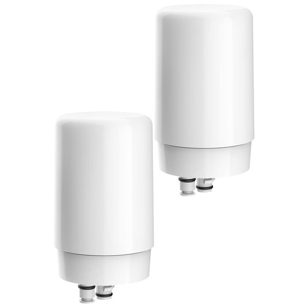 Filterlogic Faucets Filter Cartridge, Replacement for Brita® Faucet Filter, Brita® 36311 On Tap Water Filtration System, Brita® FR-200, FF-100 Replacement Filter, White (Pack of 2)