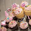 UVTQSSP 32 Pack Pink Bridal Shower Cupcake Cake Toppers Make Up Cake Topper Decorations Lip Cupcake Toppers Girls Party Supplies for Wedding Bridal Shower Girls Birthday Party Women Beauty