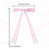 6Pcs Hair Ribbons for Women Hair Clips Tassel Ribbon Bowknot With Long Tail Solid Hair Ribbon for Girls (White/Black/Pink)