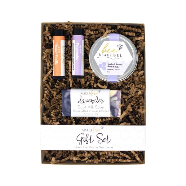 Classic Bee Gift Set- Handmade Skin care for women - Perfect Gift for Mother's Day - made with Beeswax and essential oils