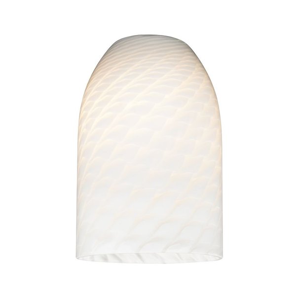 Design Classics White Art Glass Shade - Lipless with 1-5/8-Inch Fitter Opening
