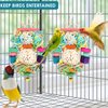 BBjinronjy Bird Toys Conure Toys Hanging Natural Soft Sola Ball Beak Chew Shred Forage Toys for Parrots,Cockatiel,Conure,Love Birds,Parakeets,Budgie and Other Small Birds (Girls)