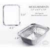 Spare Essentials 55-Pack Aluminum Foil Containers With Lids - 1 LB Disposable Take Out Pans for Freezer Meals