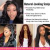 Larhali 210% Density 13x6 Lace Front Wig Human Hair Body Wave HD Transparent Lace Front Wigs Human Hair 24Inch Lace Frontal Wig for Black Women Glueless Wigs Human Hair Pre Plucked with Baby Hair