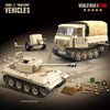 WW2 Panther Medium Tank & RSO Tractor Vehicle Building Blocks, Compatible with Lego Military Set, Great Army Gift for Kids and Teens Over 8 Years Old (1078 Pieces)
