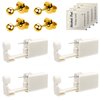 4 Pack Self Ear Piercing Gun, Disposable Self Ear Piercing Gun Kit with Earring Studs Safety Ear Piercing Gun Kit Tool (Orange)
