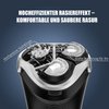Electric Shaver for Men, MAX-T Quick Rechargeable Electric Razor Wet Dry Rotary Shaver with Pop Up Trimmer and LED Display, IPX7 100% Waterproof （8101 with Adapter Charger）