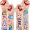 101PCS Little Hippo Hippopotamus Tattoos Temporary Stickers Theme Birthday Party Favors Decorations Supplies Decor Cute Funny Jungle Animals Tattoo Gifts For Kids Boys Girls School Prizes Carnival