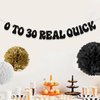 0 to 30 Real Quick Banner, 30th Birthday Decorations, Cheers to 30 Years Decor, Funny Thirty Birthday Party Supplies Black Glitter