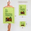 3dRose 15x22 Hand Towel - Image of Quote Go Vegan Mahwish - Quote