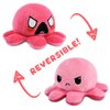 TeeTurtle - The Original Reversible Octopus Plushie - Angry Light Pink + Furious Pink - Cute Sensory Fidget Stuffed Animals That Show Your Mood