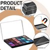 Ziliny 6 Pcs Empty Magnetic Makeup Palette with Clear Top Travel Makeup Pan DIY Eyeshadow Pan Dispensing Storage Box for Eyeshadow Lipstick Blush Powder Pigment, 4.6 x 2.4 x 0.4 In, 5.5 x 4.0 x 0.6 In