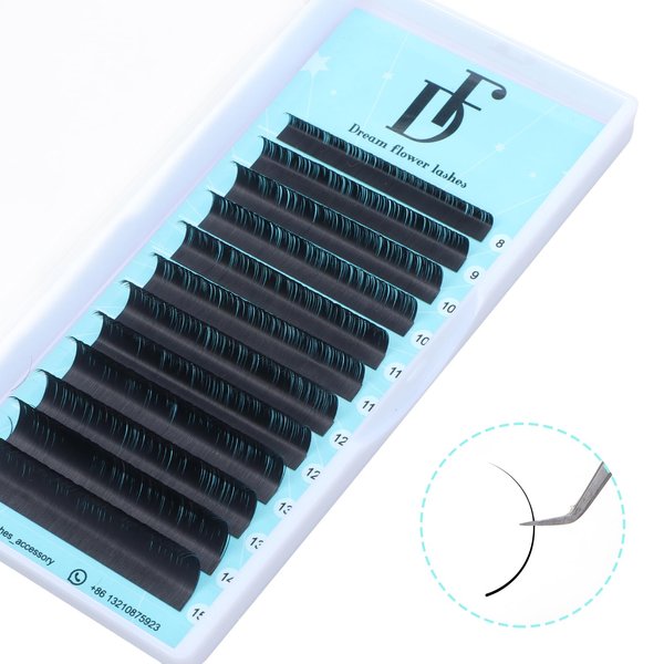 DF touchjoy Lash Extension Volume Eyelashes Extensions 0.18 CC 15-20mm Lash Tray Individual lash Extensions Classic Lash Extensions Soft Matte Black Single Lashes for Professional Salon Use